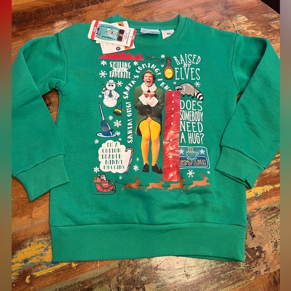 NWT Elf Youth Talking Sweatshirt - Picture 1 of 3